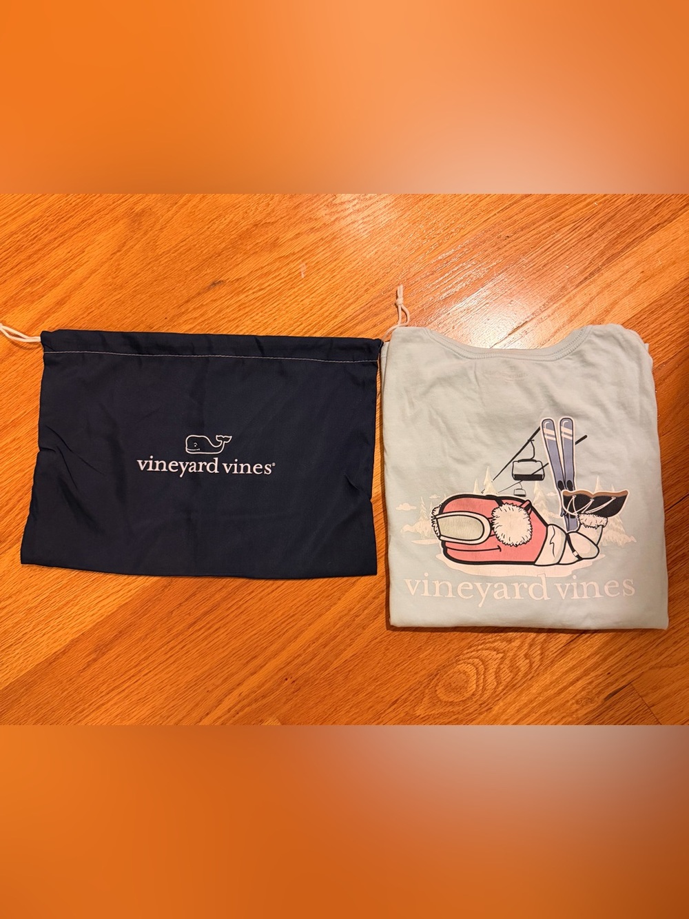 Vineyard Vines Kids Light Blue Long-Sleeve Pocket Tee
